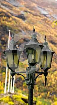 Classical cast iron lamp post