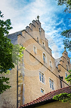 A classical castle facade