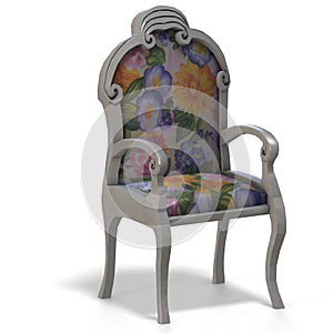 Classical chair - half side view