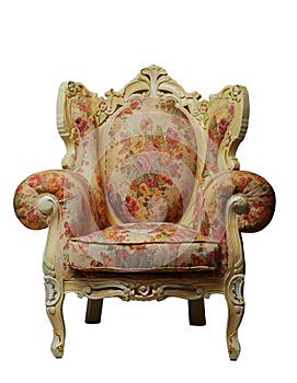 Classical chair w/ clipping path