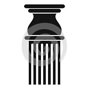 Classical column icon, simple style.