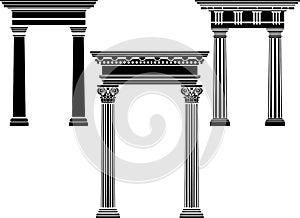 Classical column stencil set