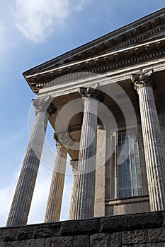 Classical columns of Birmingham Town Hall