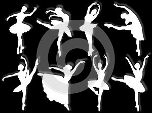 Classical dancers silhouette