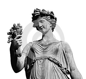Classical goddess statue