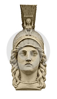 Classical Greek goddess Athena head sculpture photo