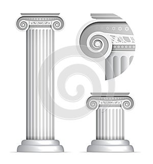 Classical Greek or Roman Ionic column