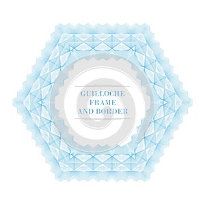 Classical guilloche with Hexagon style vector design