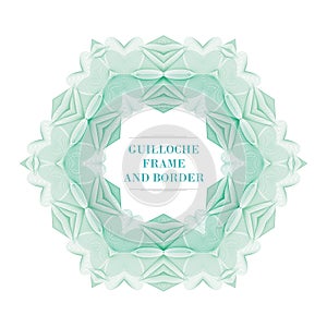 Classical guilloche with Hexagon style vector design