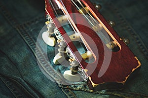 Classical guitar headstock