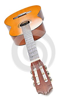 Classical guitar isolated on white