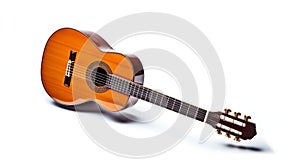 Classical guitar isolated on white background. Generative AI