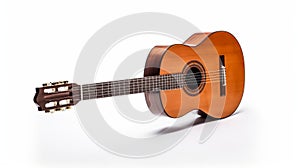 Classical guitar isolated on white background. Generative AI