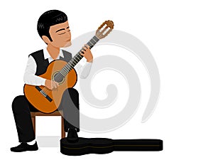 Classical guitar player