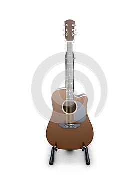 Classical guitar on a stand