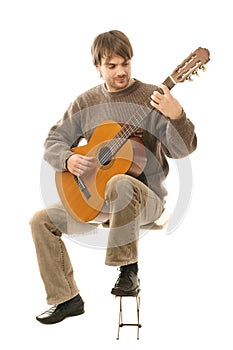 Classical guitarist guitar