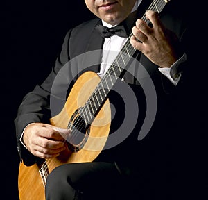 Classical Guitarist with Smoking Jacket