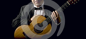 Classical Guitarist with Smoking Jacket