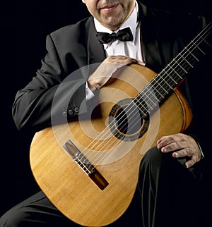 Classical Guitarist with Smoking Jacket
