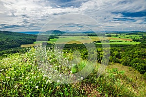 Classical hungarian landscape of Balaton Uplands, Kali-Basin, Hungary