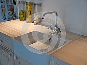 Classical kitchen sink with tap faucet
