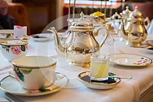 Classical London afternoon tea with English breakfast