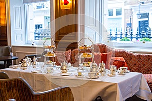 Classical London afternoon tea with English breakfast