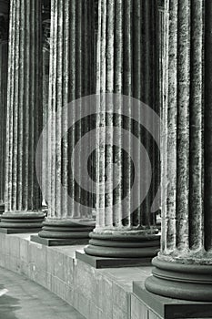 Classical marble columns