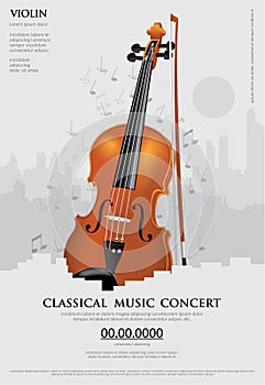 The Classical Music Concept Poster Violin