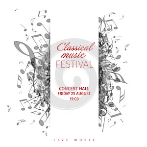 Classical music concert poster template photo