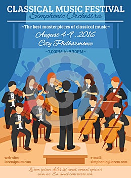 Classical Music Festival Flat Poster