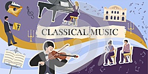 Classical Music Flat Collage