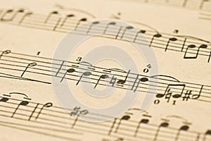 Classical Music - notes on the sheet photo