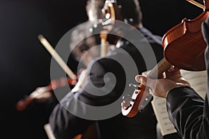 Classical music. Violinists in concert