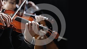 Classical music. Violinists in concert