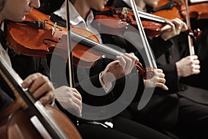 Classical music. Violinists in concert