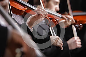 Classical music. Violinists in concert