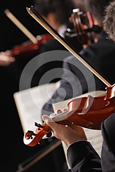 Classical music. Violinists in concert