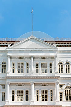 Classical old-fashioned retro building facade