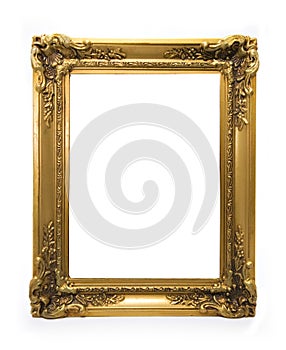 Classical Ornamented Golden Frame photo