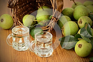 Classical pear liquor made of European wild pear