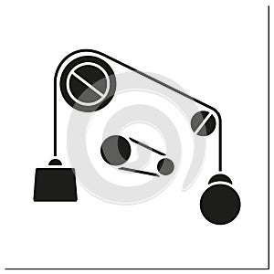 Classical physics glyph icon