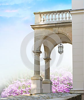 Classical portal with columns