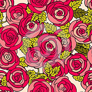 Classical seamless rose pattern