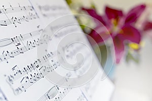 Classical Sheet Music Notes Score On Paper