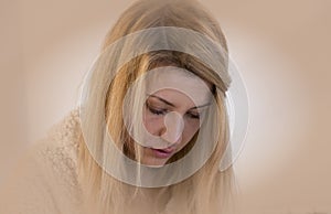 Classical soft portrait of young woman