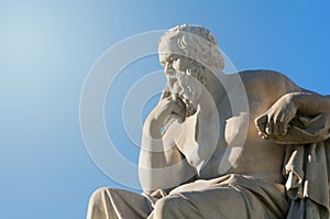 Classic statue of philosopher Socrates