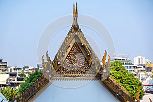 Classical Thai architecture of Wat Arun temple in Bangkok
