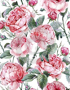 Classical vintage floral seamless pattern