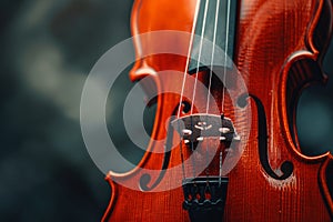 Classical violin close up detail